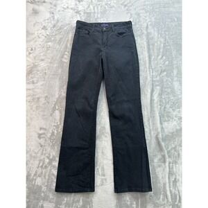 NYDJ Jeans Y2K Womens Sz 10 Deep Blue  Barbara Bootcut Western Cowgirl Boho